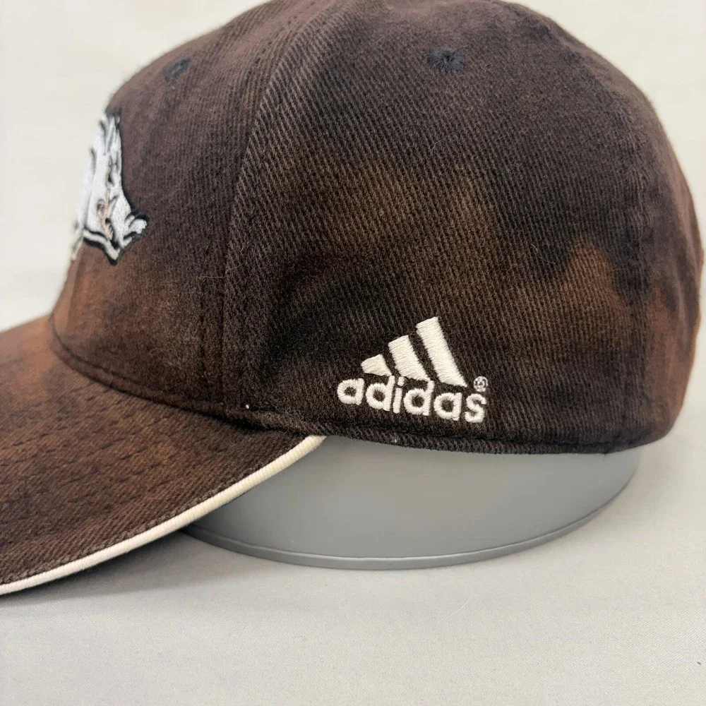Adidas Arkansas Razorbacks Hat NCAA Mens OSFM Brown Faded Adjustable Cap